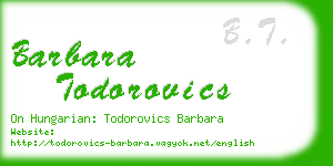 barbara todorovics business card